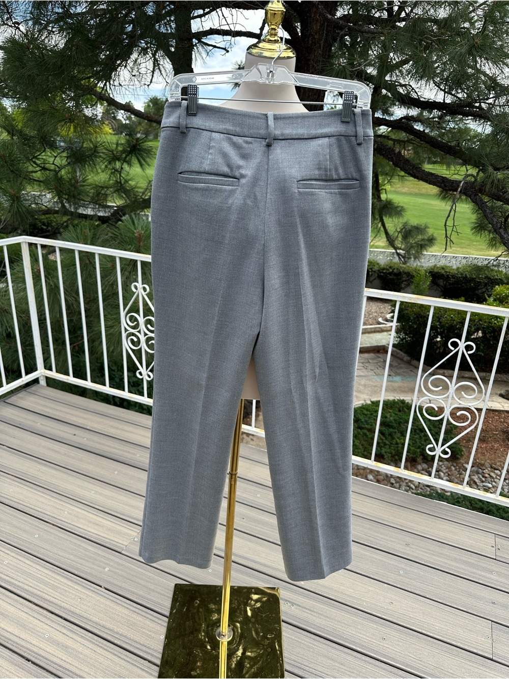 LOFT Light Gray Tailored Dress Pants - Picture 4 of 5